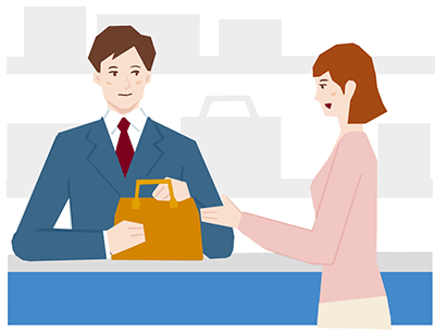 専門のスタッフが品物を拝見し、お貸しできる金額を提示いたします。