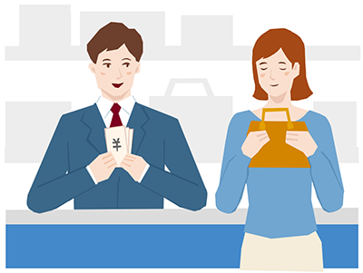 提示額にご納得いただけた場合には、専用の用紙に名前、住所等を記入していただきます。